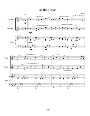 Book cover for At the Cross (alto and tenor sax duet) with optional piano accompaniment