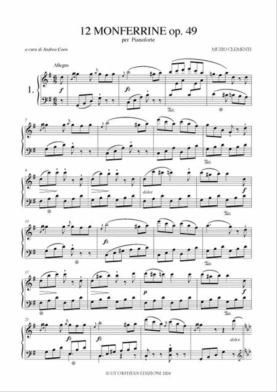 12 Monferrine Op. 49 for Piano Piano Solo scores gallery preview page 2