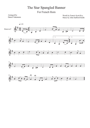 The Star Spangled Banner (For French Horn)