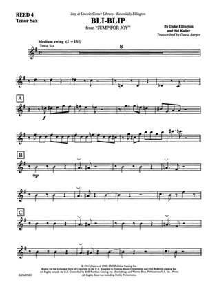 Bli-Blip (from Jump for Joy): B-flat Tenor Saxophone