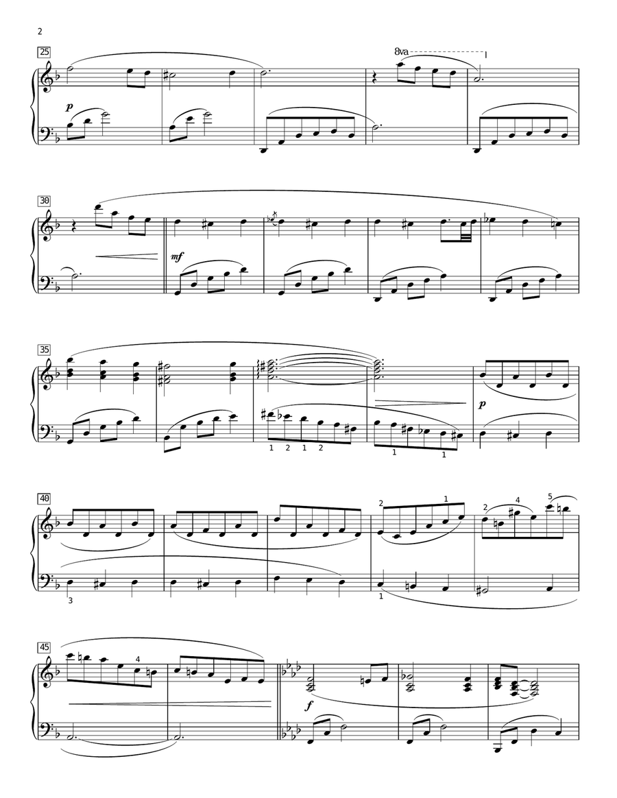 The Godfather Waltz (arr. Phillip Keveren) Piano Solo scores gallery preview page 2