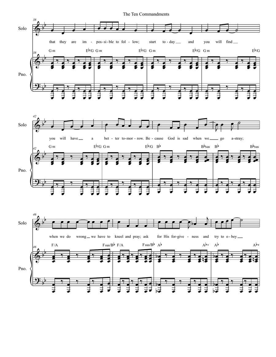 The Ten Commandments The Ten Commandments Piano, Vocal scores gallery preview page 4