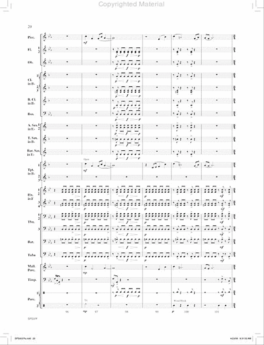 Ricochet Concert Band scores gallery preview page 21