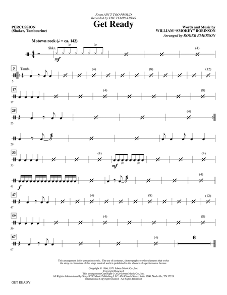 Get Ready (from Ain't Too Proud) (arr. Roger Emerson) - Percussion