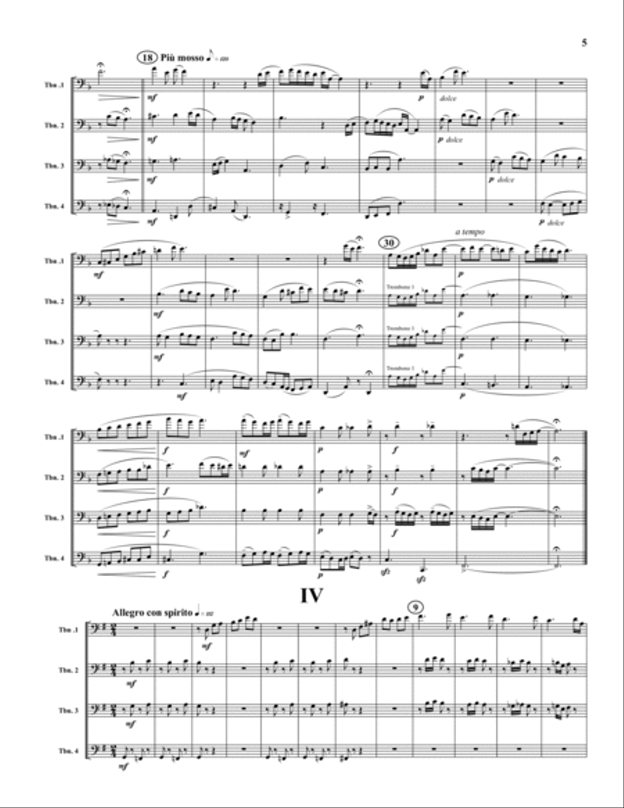 Four Impressions (Suite) Four Impressions (Suite) Trombone Quartet scores gallery preview page 5