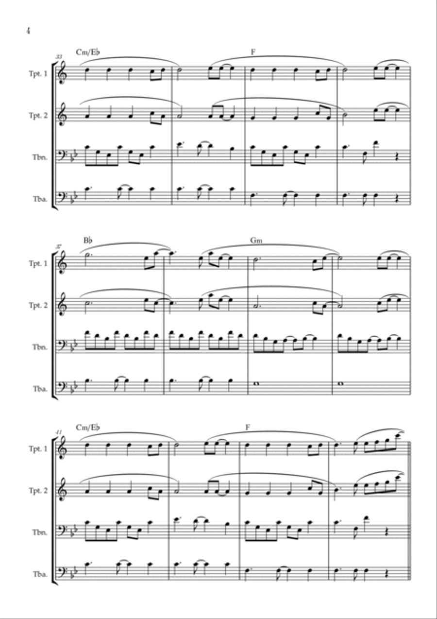 All Of Me Brass Quartet scores gallery preview page 4