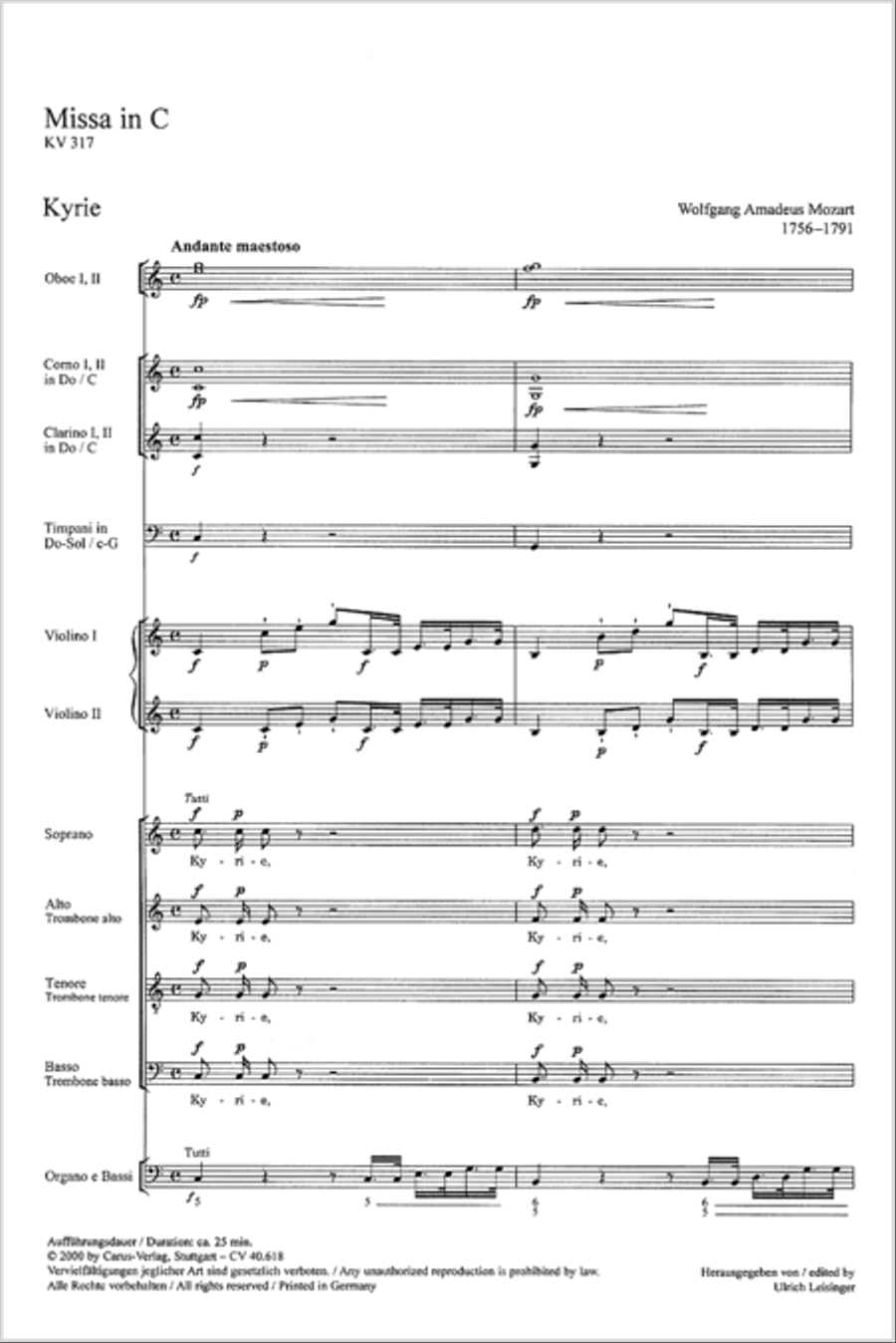 Mass in C (Missa in C)