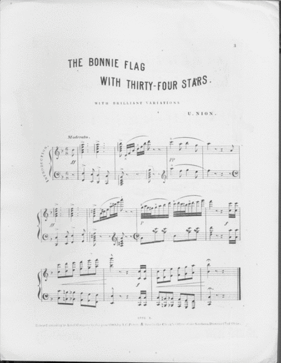 The Bonnie Flag With 34 Stars