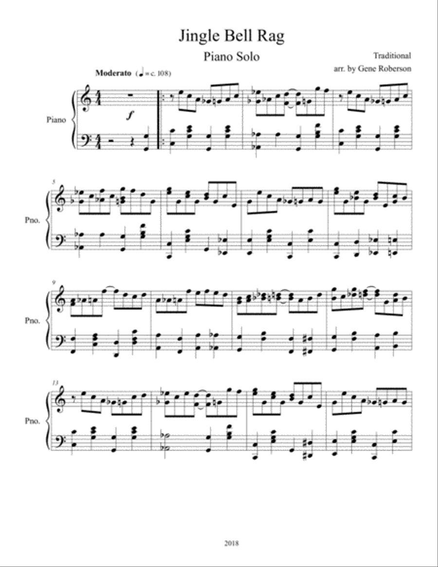 Jingle Bell Rag Piano Solo Piano Solo scores gallery preview page 2