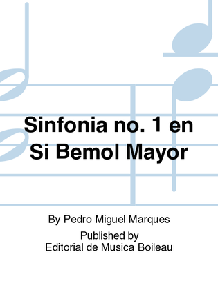 Book cover for Sinfonia no. 1 en Si Bemol Mayor