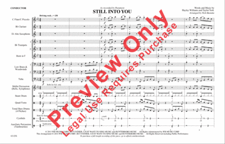 Still into You Marching Band scores gallery preview page 2