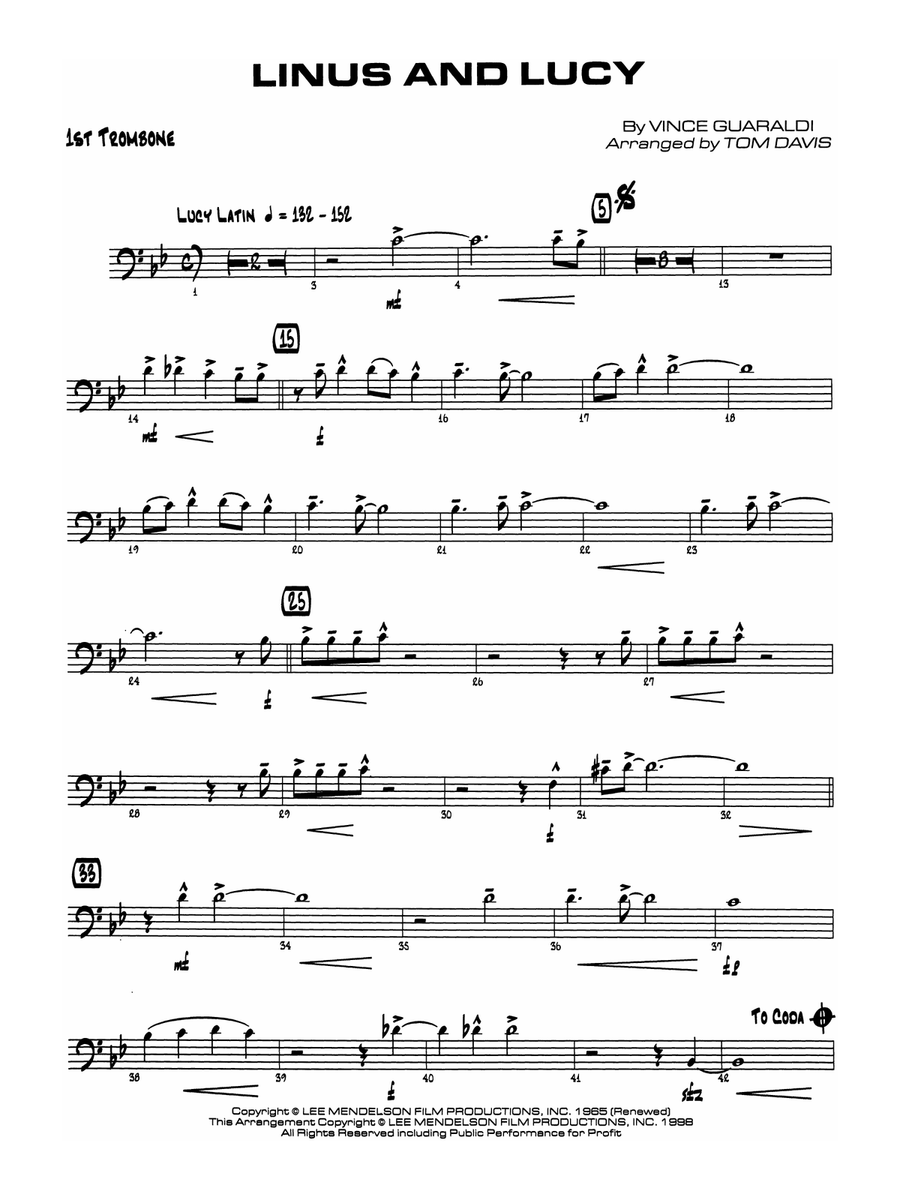 Linus and Lucy: 1st Trombone
