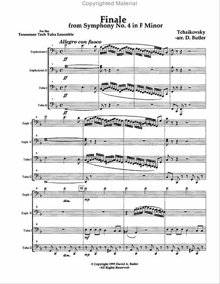 Finale from Symphony No. 4 EETT scores gallery preview page 2
