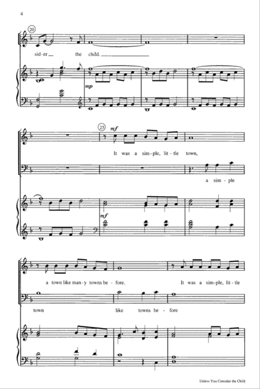 Unless You Consider the Child 4-Part scores gallery preview page 4