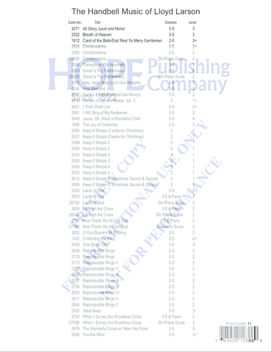 Fantasia On Old Hundredth 5-Octaves scores gallery preview page 12