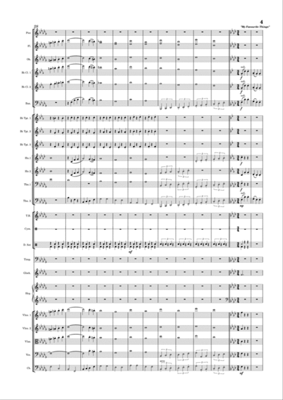 Overture (the Sound Of Music) Full Orchestra scores gallery preview page 4