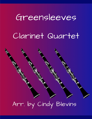 Book cover for Greensleeves, for Clarinet Quartet