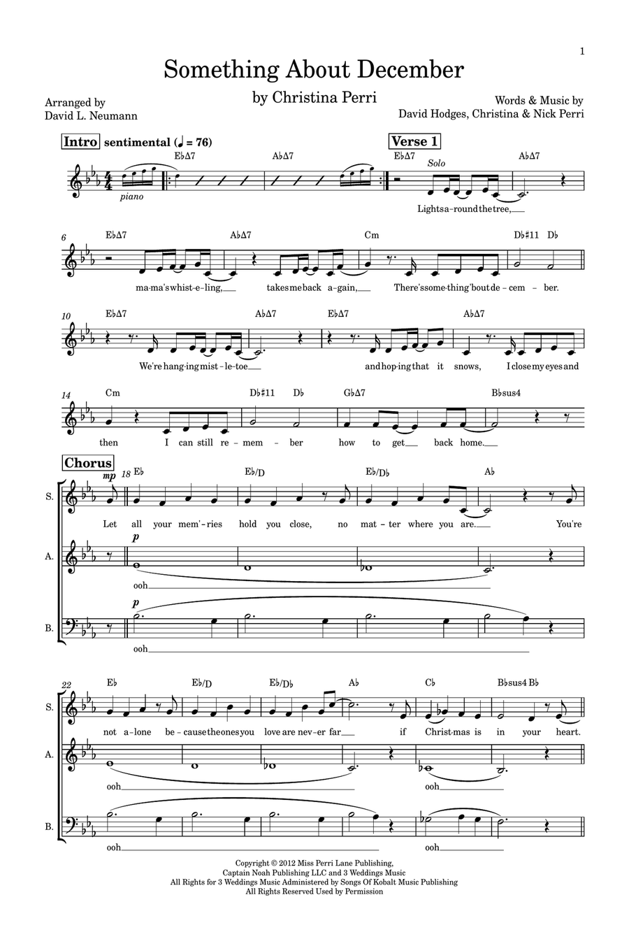 Something About December 3-Part scores gallery preview page 1