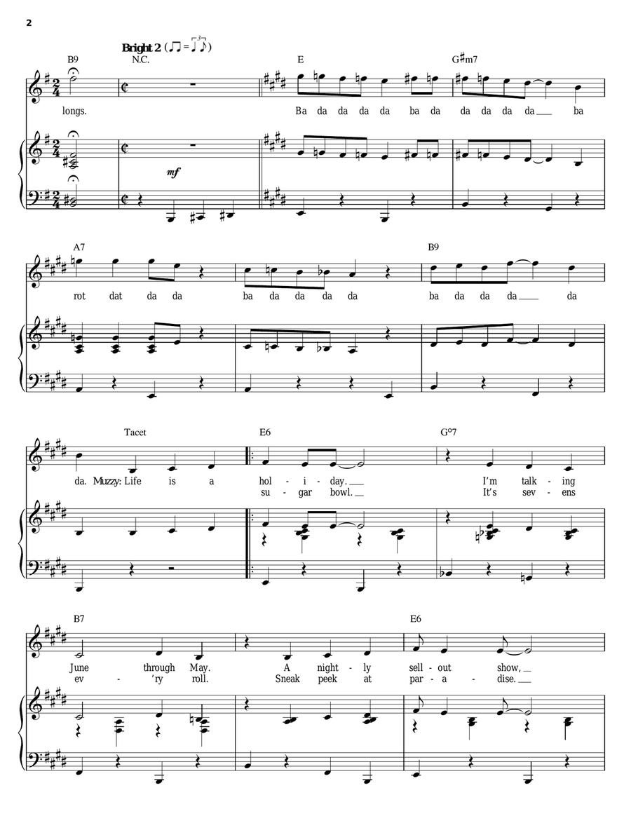Long As I'm Here With You Piano, Vocal, Guitar scores gallery preview page 2