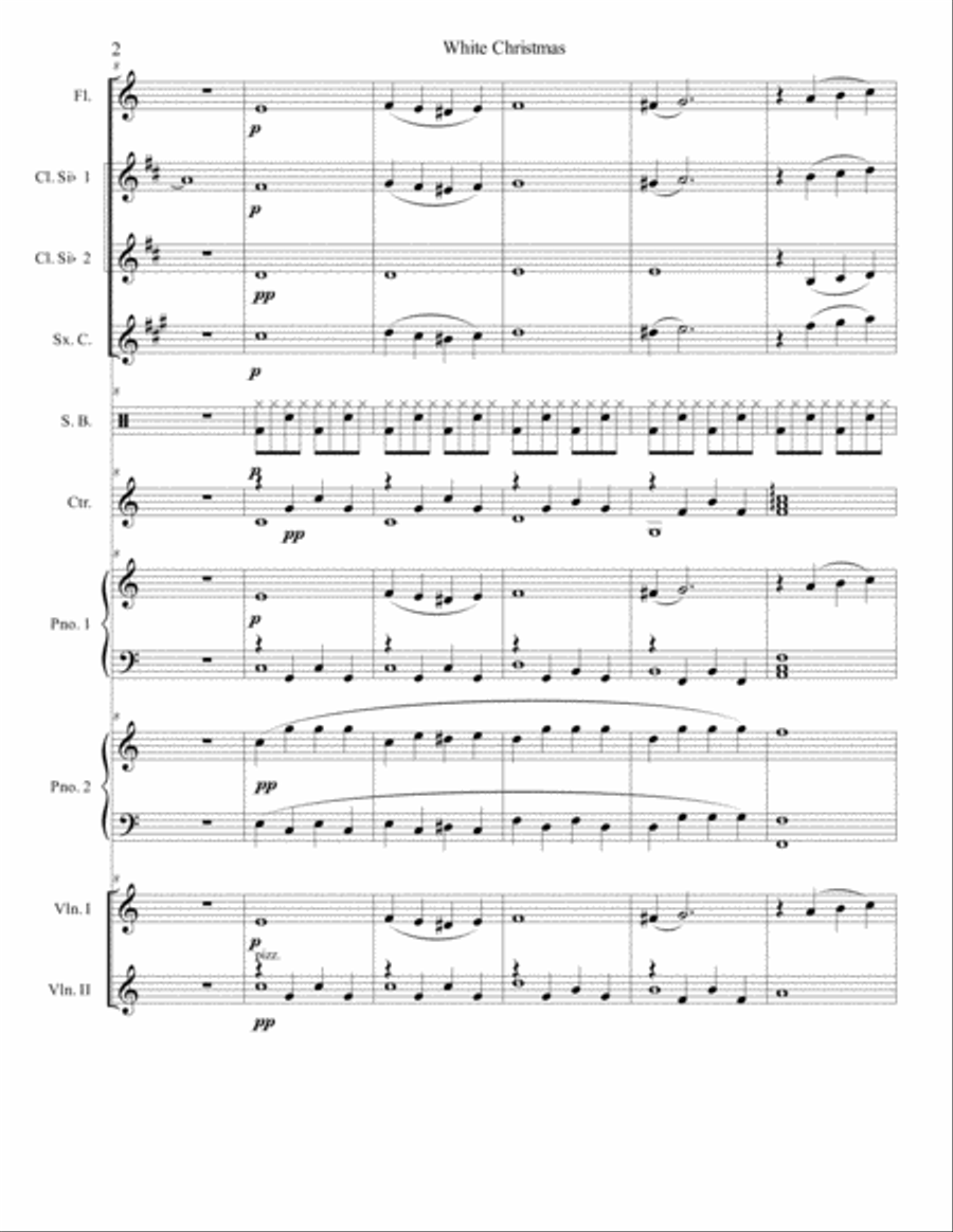 White Christmas Clarinet scores gallery preview page 2