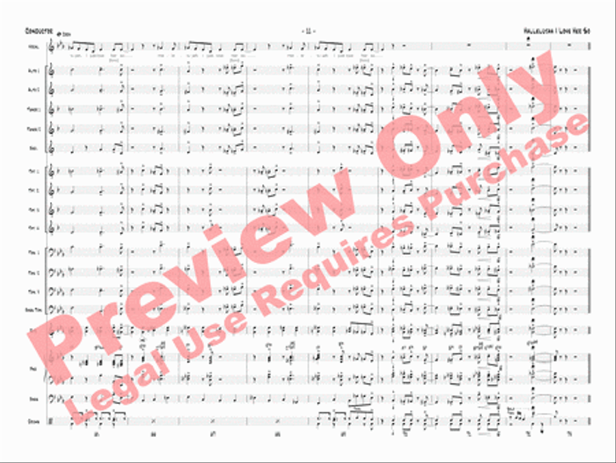 Hallelujah I Love Her So Jazz Ensemble scores gallery preview page 14