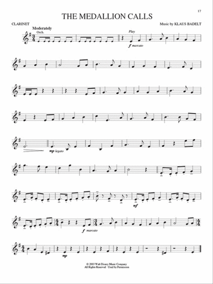 Pirates of the Caribbean (Clarinet) Clarinet Solo scores gallery preview page 5