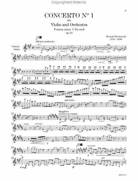 Wieniawski - Concerto No. 1 in F-sharp Minor, Op. 14 image number null