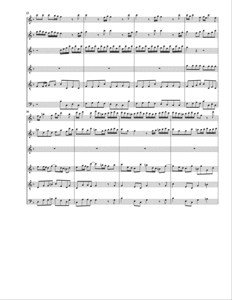 Concerto, 2 oboes, string orchestra, Op.9, no.9 (Arrangement for 6 recorders)