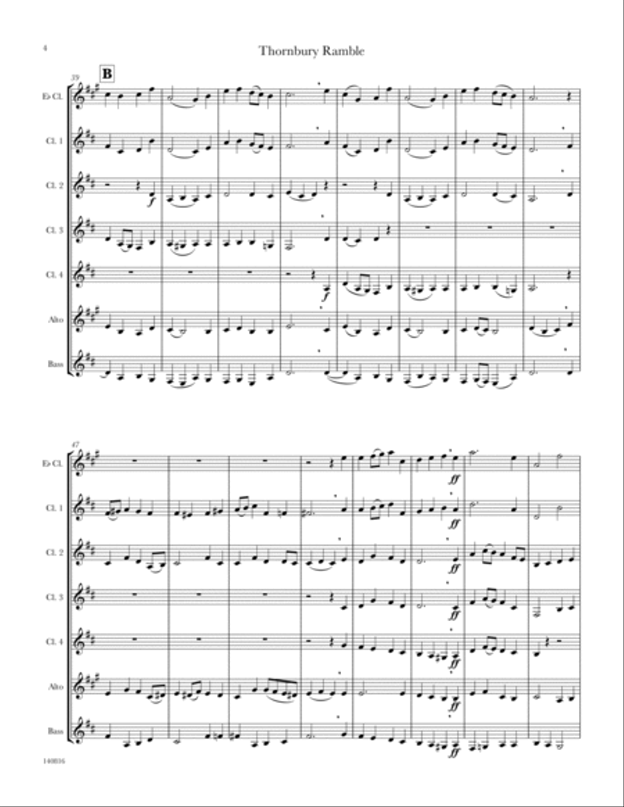 Thornbury Ramble Woodwind Ensemble scores gallery preview page 5