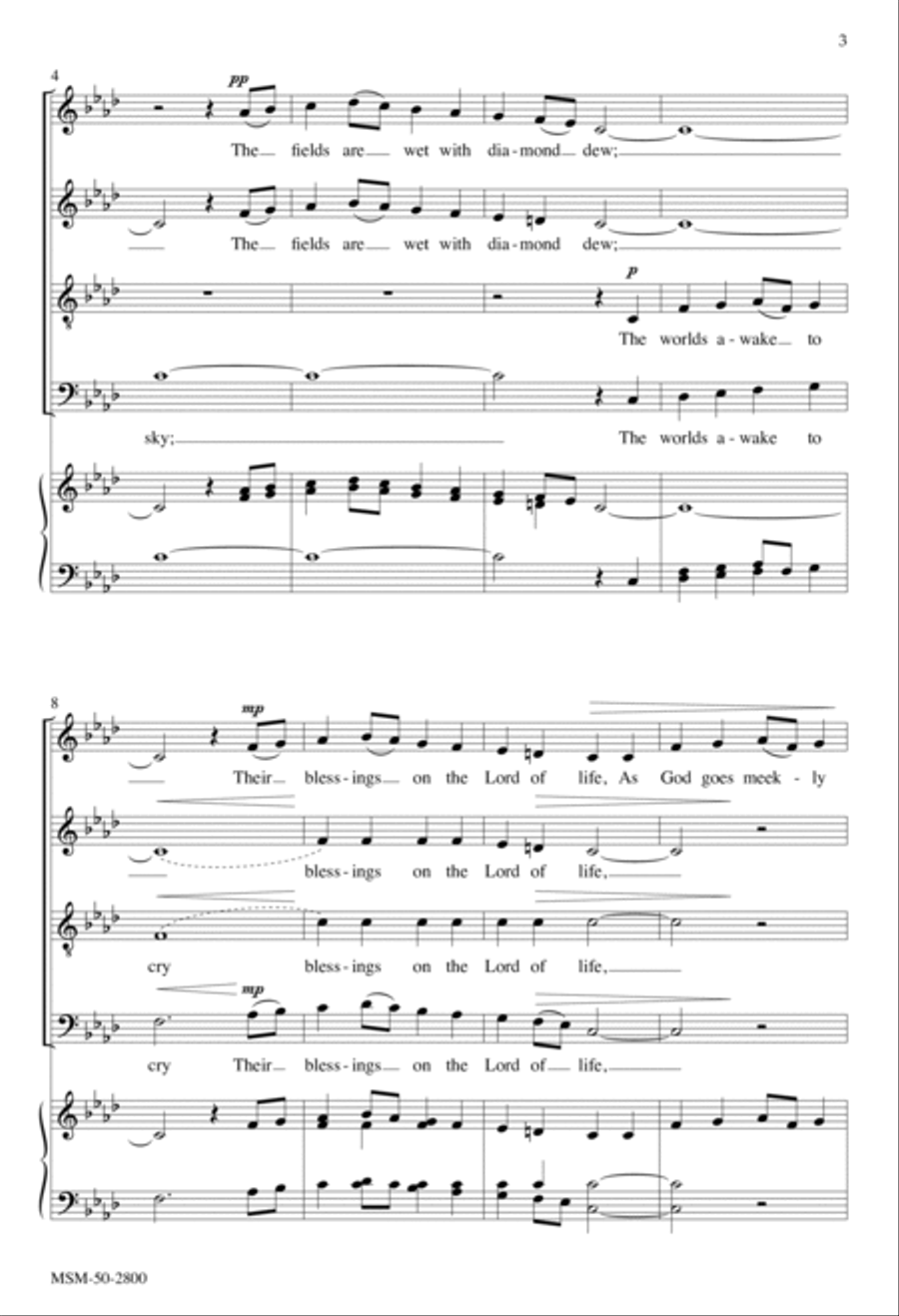 Awake, Awake, to Love and Work 4-Part scores gallery preview page 3