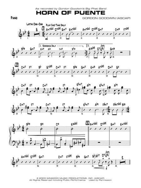 Horn of Puente: Piano Accompaniment