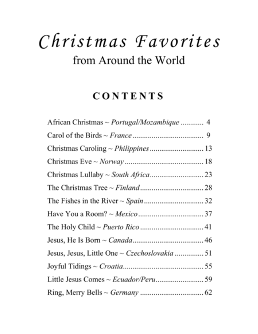 Christmas Favorites from Around the World (a Collection of 14 Intermediate Piano Solos) Piano Solo scores gallery preview page 3