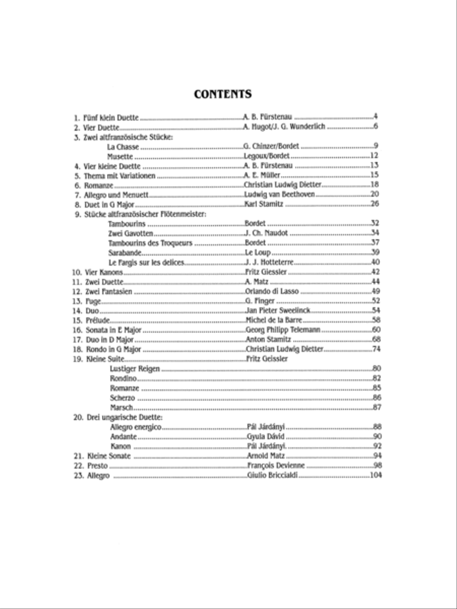Old and New Duets Flute Duet scores gallery preview page 4