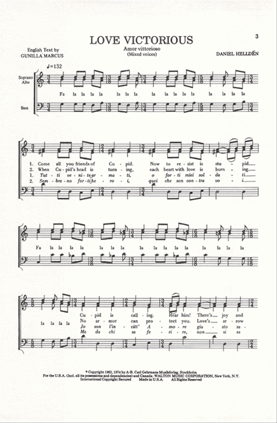 Three Choral Pastiches (1. Love Victorious, 2. Comfort, 3. Live Today 4-Part scores gallery preview page 2
