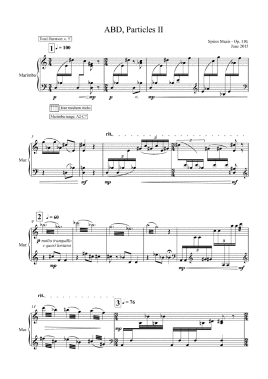 ABD, Particles II Marimba scores gallery preview page 3