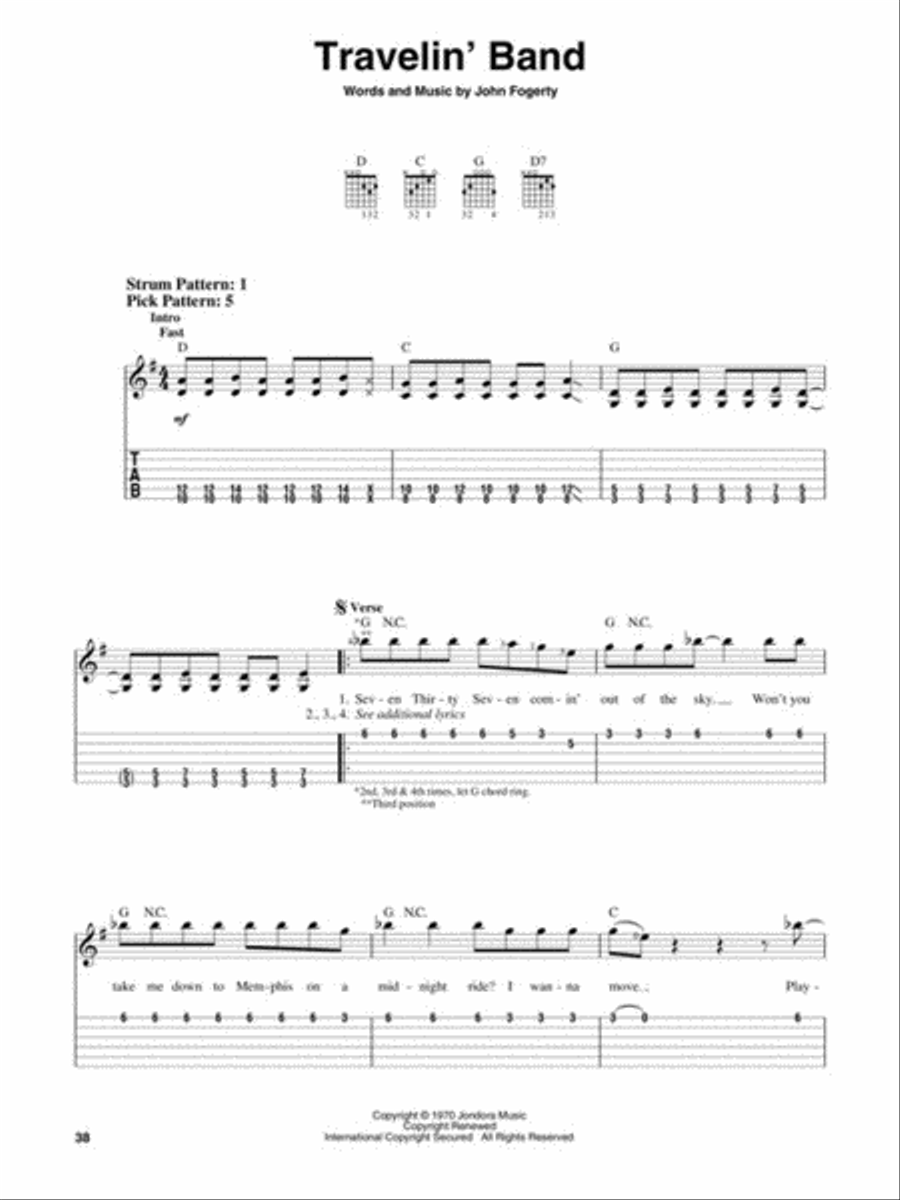 The Very Best of Creedence Clearwater Revival Guitar Tablature scores gallery preview page 5