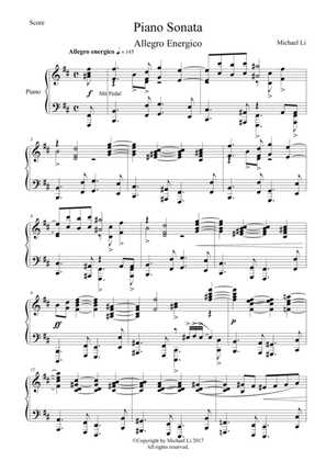 Piano Sonata in B minor First Movement -- Allegro Energico