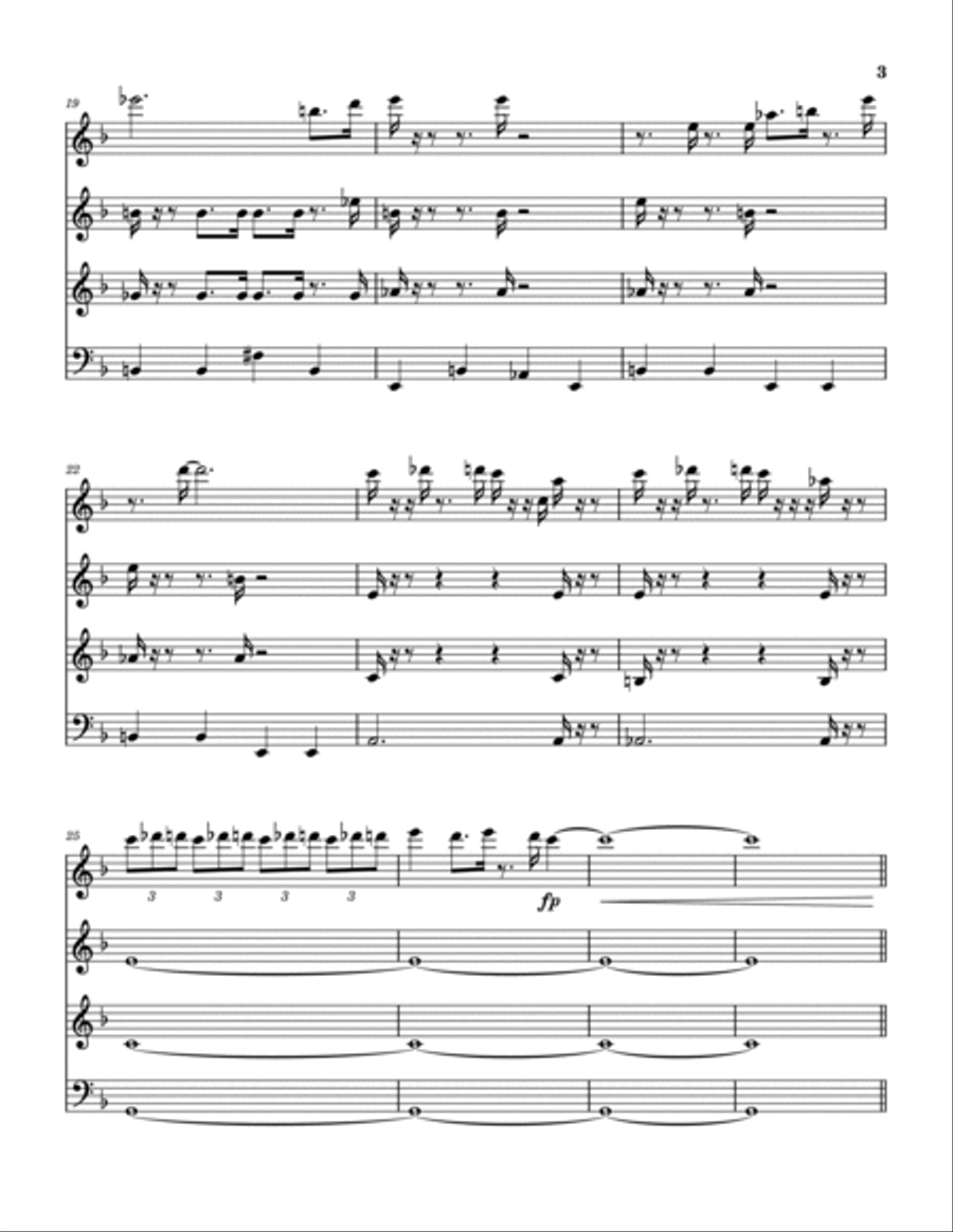 I'm Getting Sentimental Over You Woodwind Quartet scores gallery preview page 4