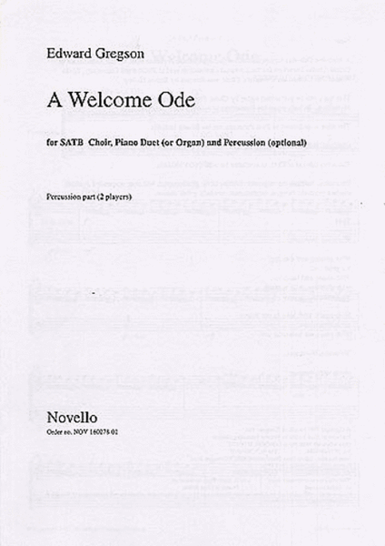 Edward Gregson: A Welcome Ode (Percussion Part)