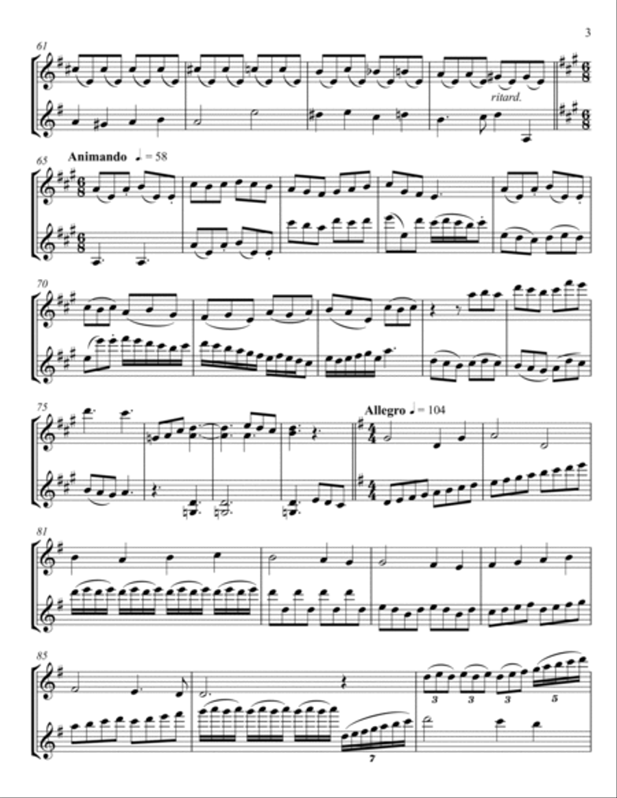 O Come All Ye Faithful violin duet O Come All Ye Faithful violin duet String Duet scores gallery preview page 3
