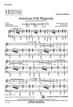 Book cover for American Folk Rhapsody