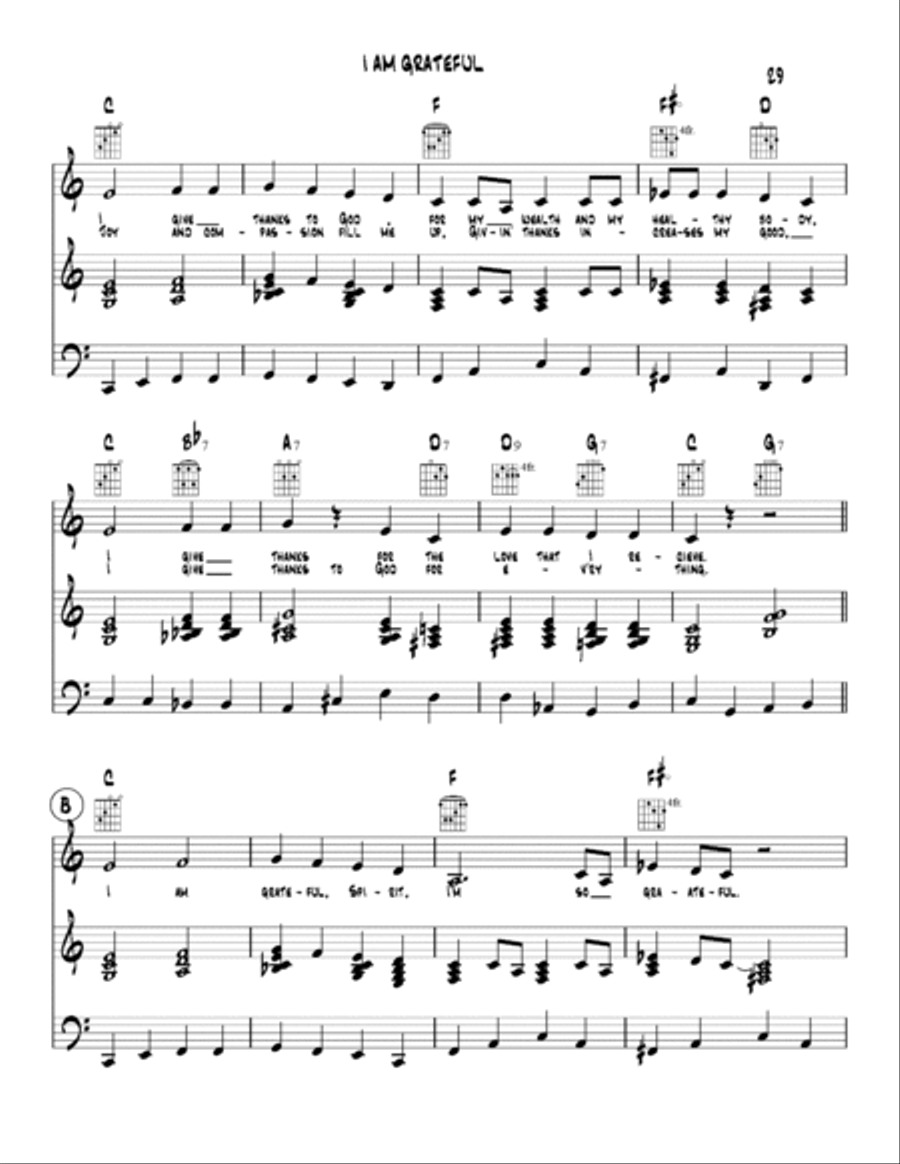 I am Grateful I am Grateful Voice scores gallery preview page 2