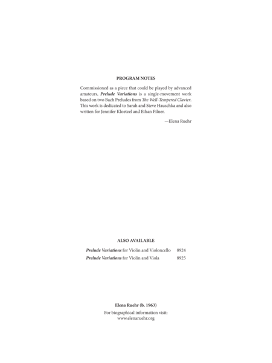 Prelude Variations Cello scores gallery preview page 2