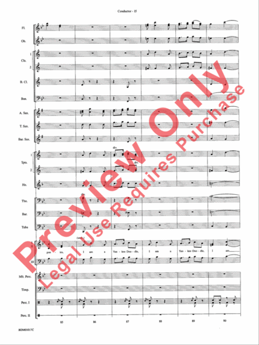 An American Celebration Concert Band scores gallery preview page 18