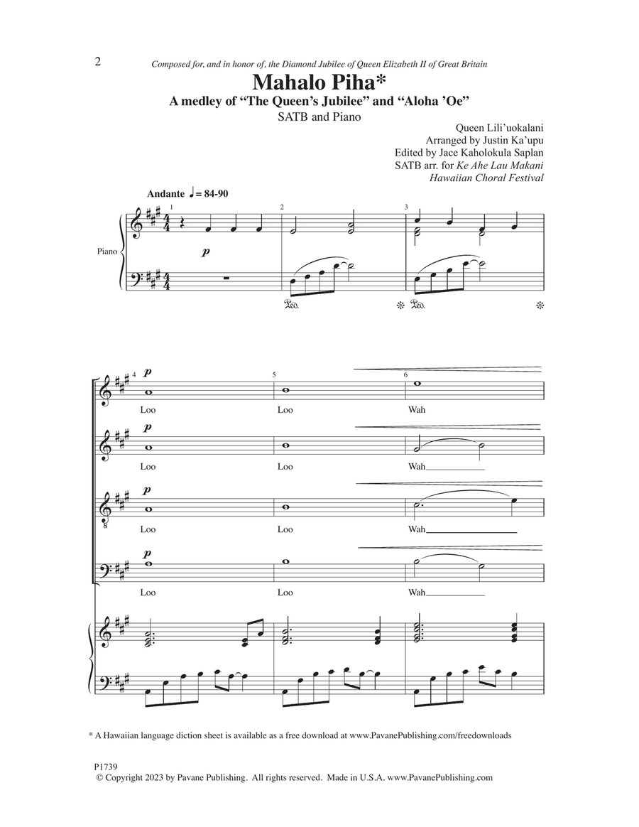 Mahalo Piha (A Medley of 