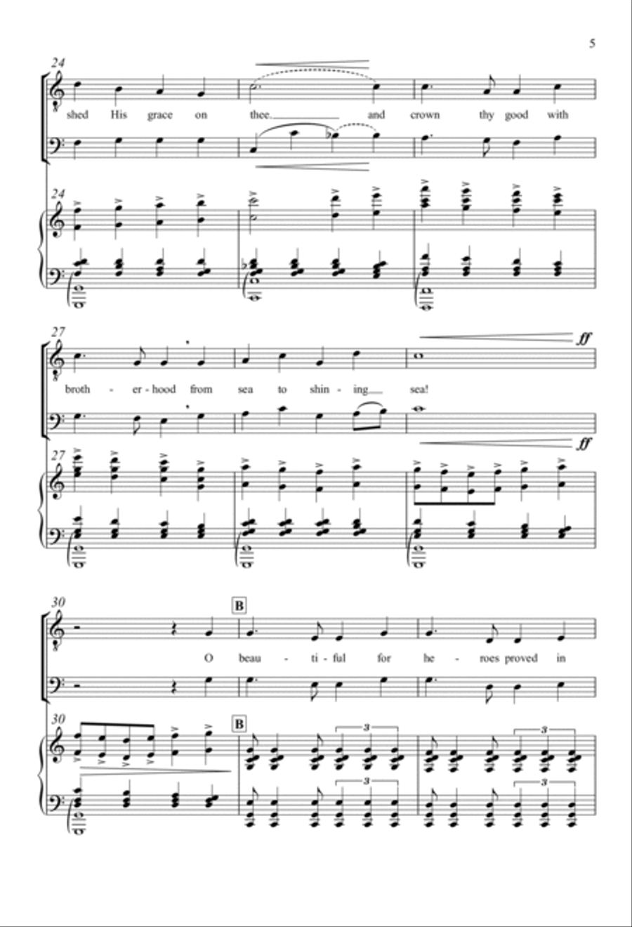 America The Beautiful TTBB scores gallery preview page 3