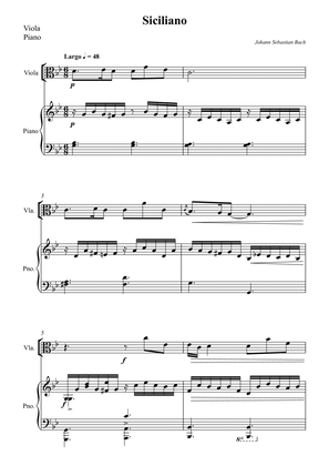 Siciliano - J S Bach (Viola)
