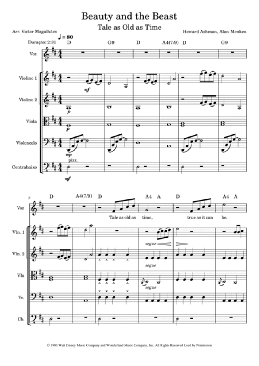 Beauty And The Beast Small Ensemble scores gallery preview page 2