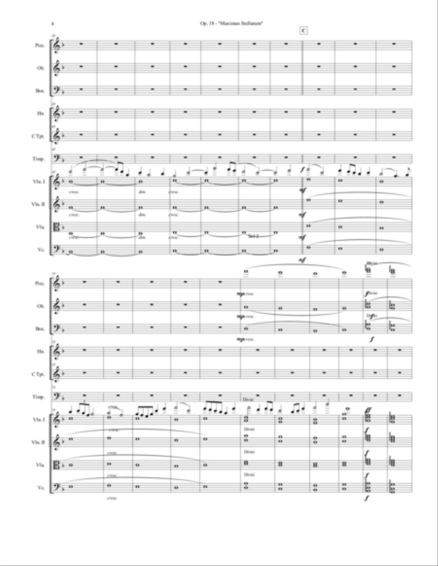 Op. 18 - Maximus Stellarum for Classical Orchestra Full Orchestra scores gallery preview page 4