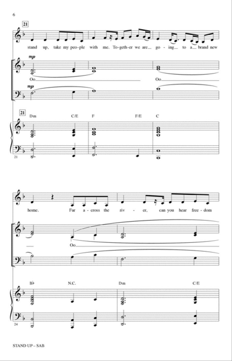 Stand Up (from Harriet) (arr. Mac Huff) 3-Part scores gallery preview page 5